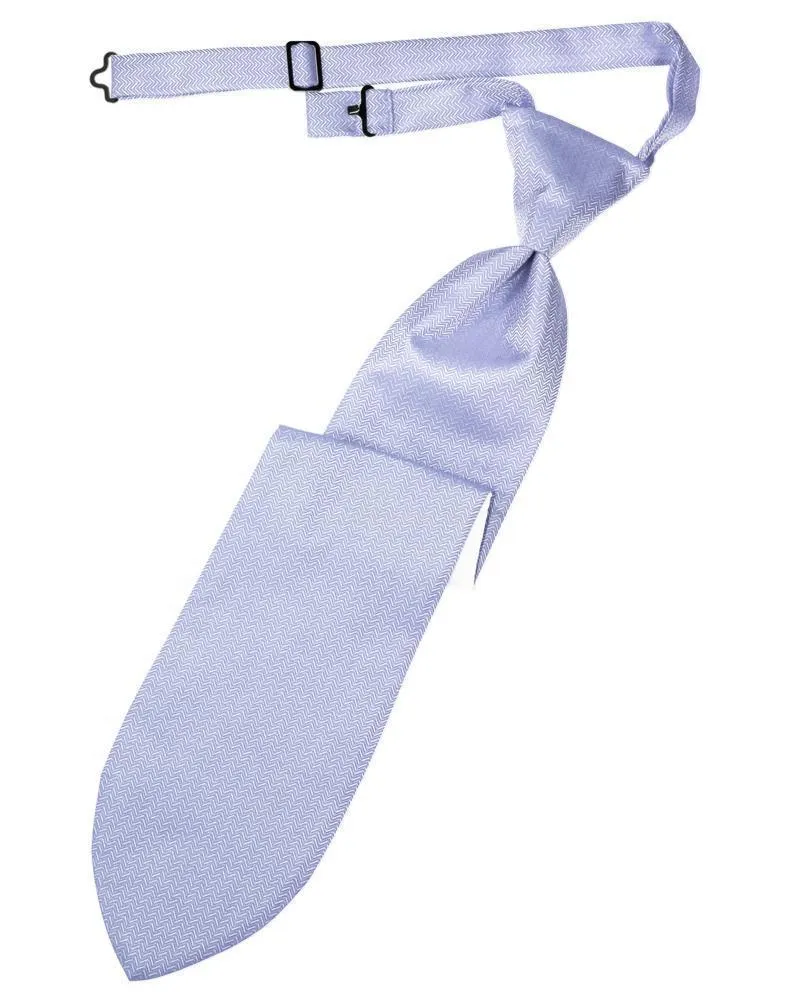 Periwinkle Herringbone Kids Necktie
