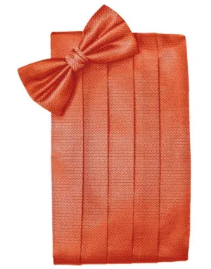 Persimmon Herringbone Cummerbund