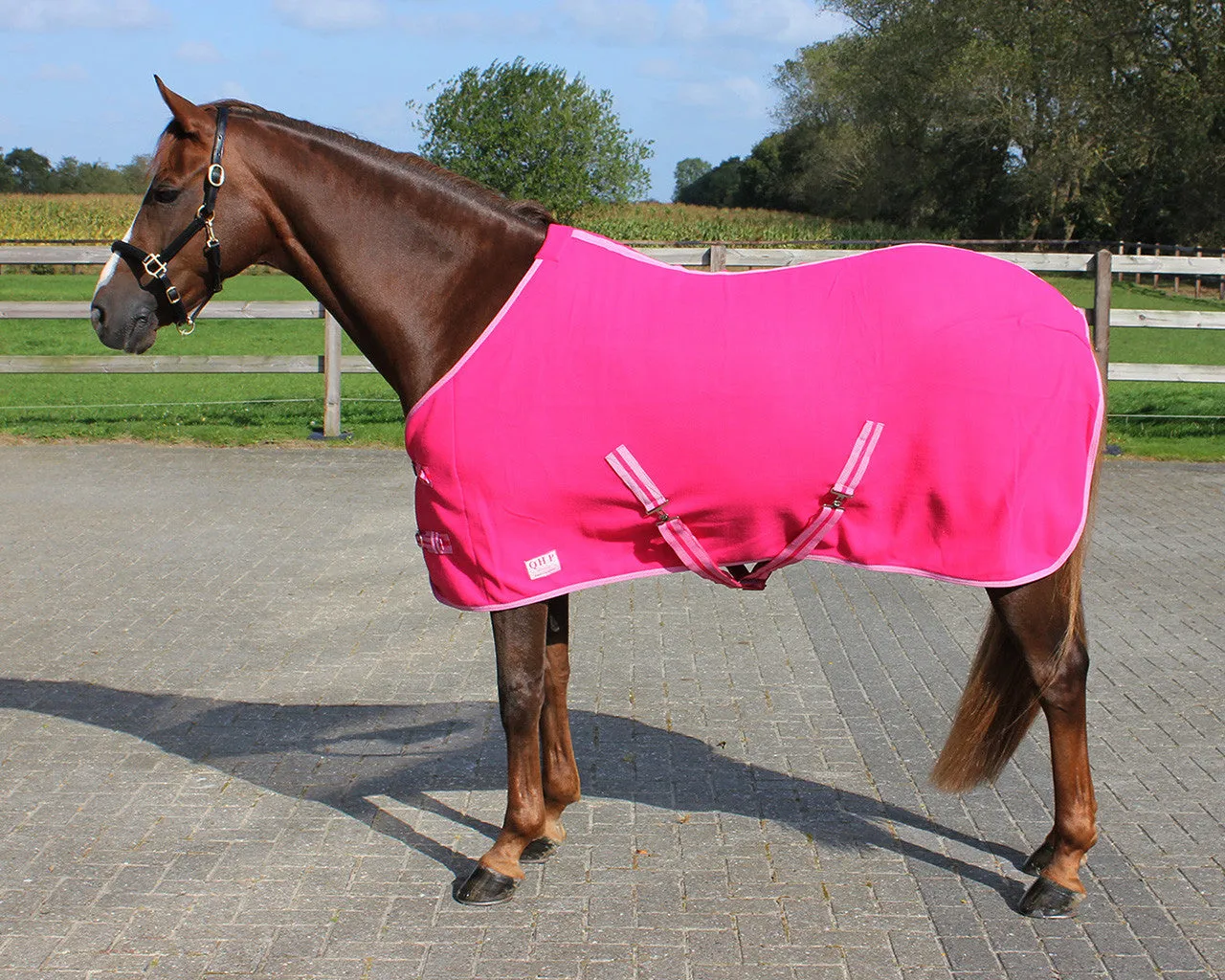 Personalised Equestrian Horse Pony Fleece Rug Cooler - Jumping Style