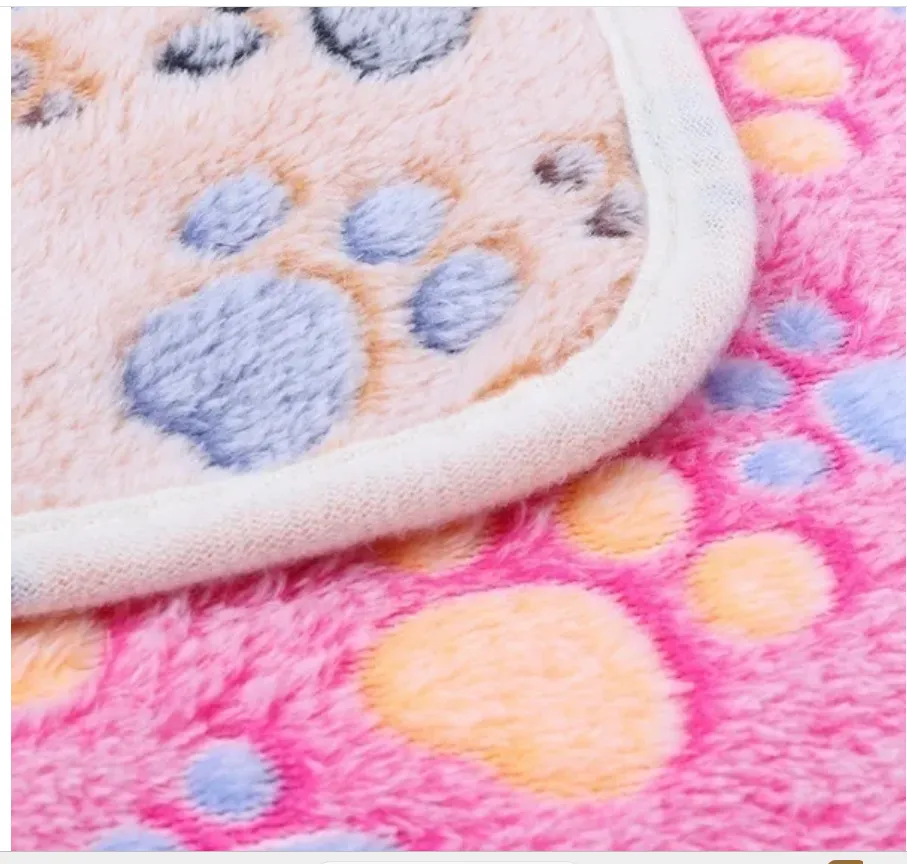 Pet Soft and Fluffy High Quality Pet Blanket Cute Cartoon Pattern Pet Mat Warm and Comfortable Blanket for Cat and Dogs