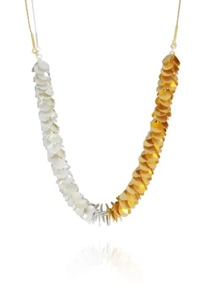 Petals Collier Petit Silver & Gold
