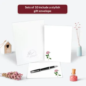 Pink Rose Letter Writing Set - Front