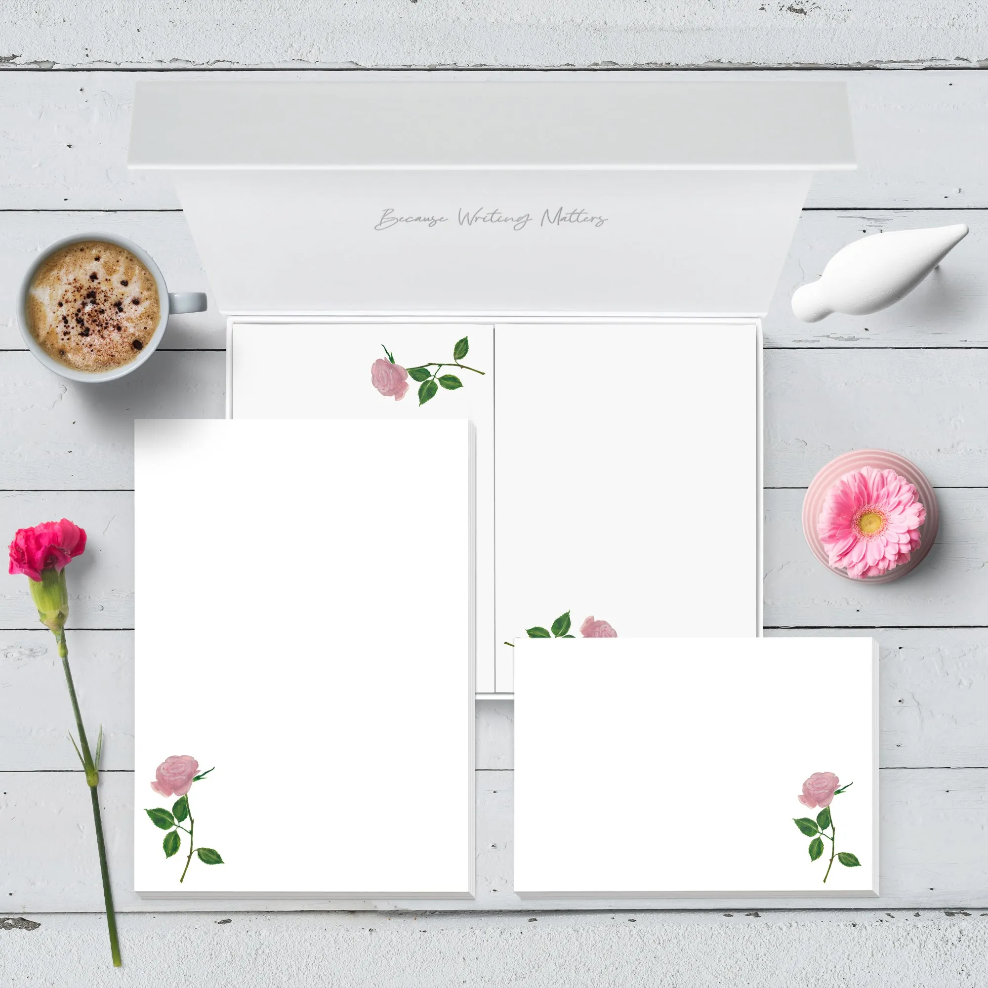 Pink Rose Letter Writing Set - Front