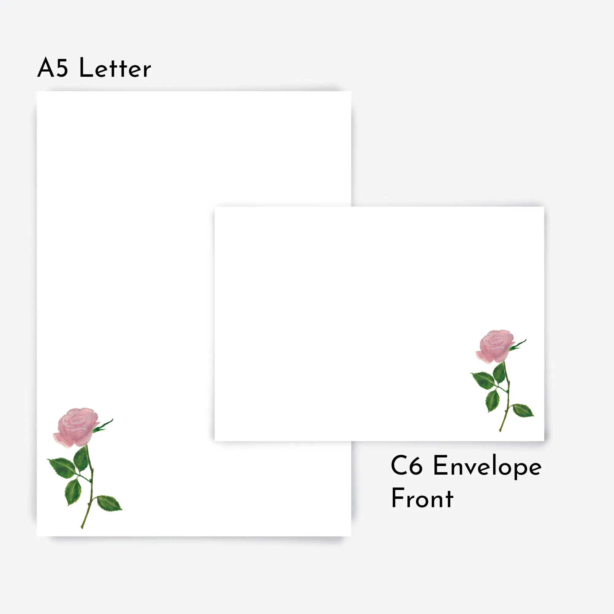 Pink Rose Letter Writing Set - Front