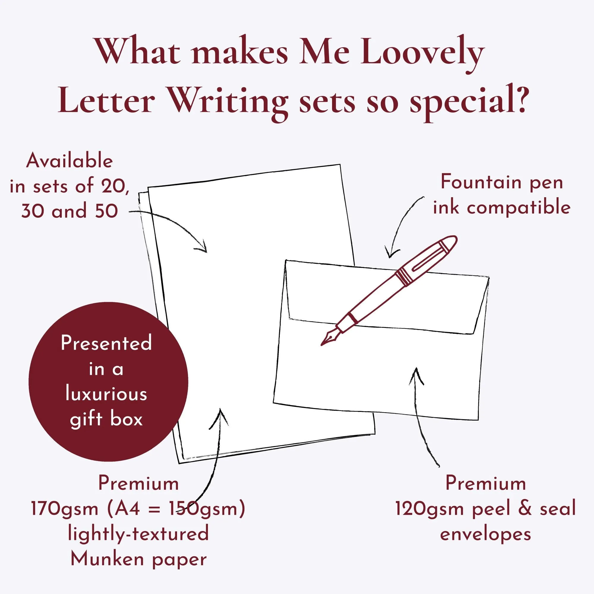 Pink Rose Letter Writing Set