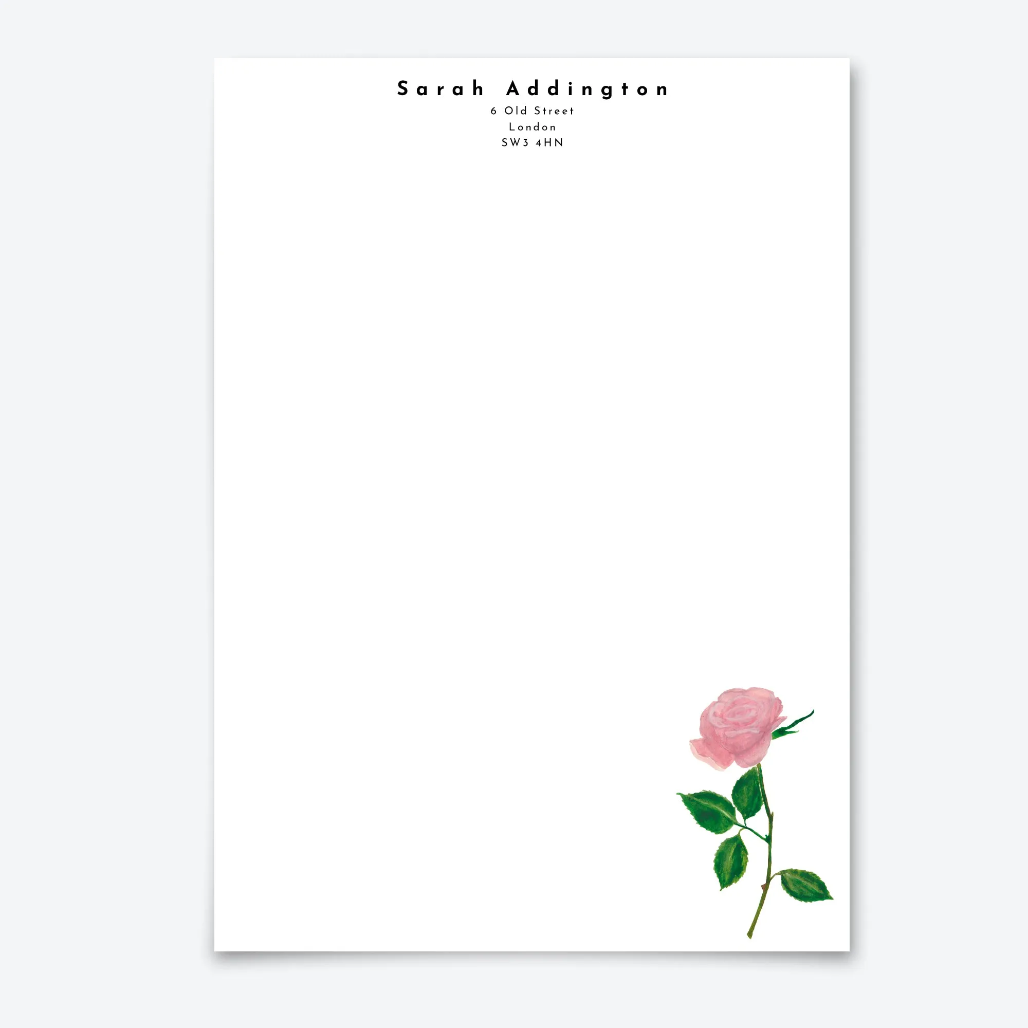 Pink Rose Letter Writing Set