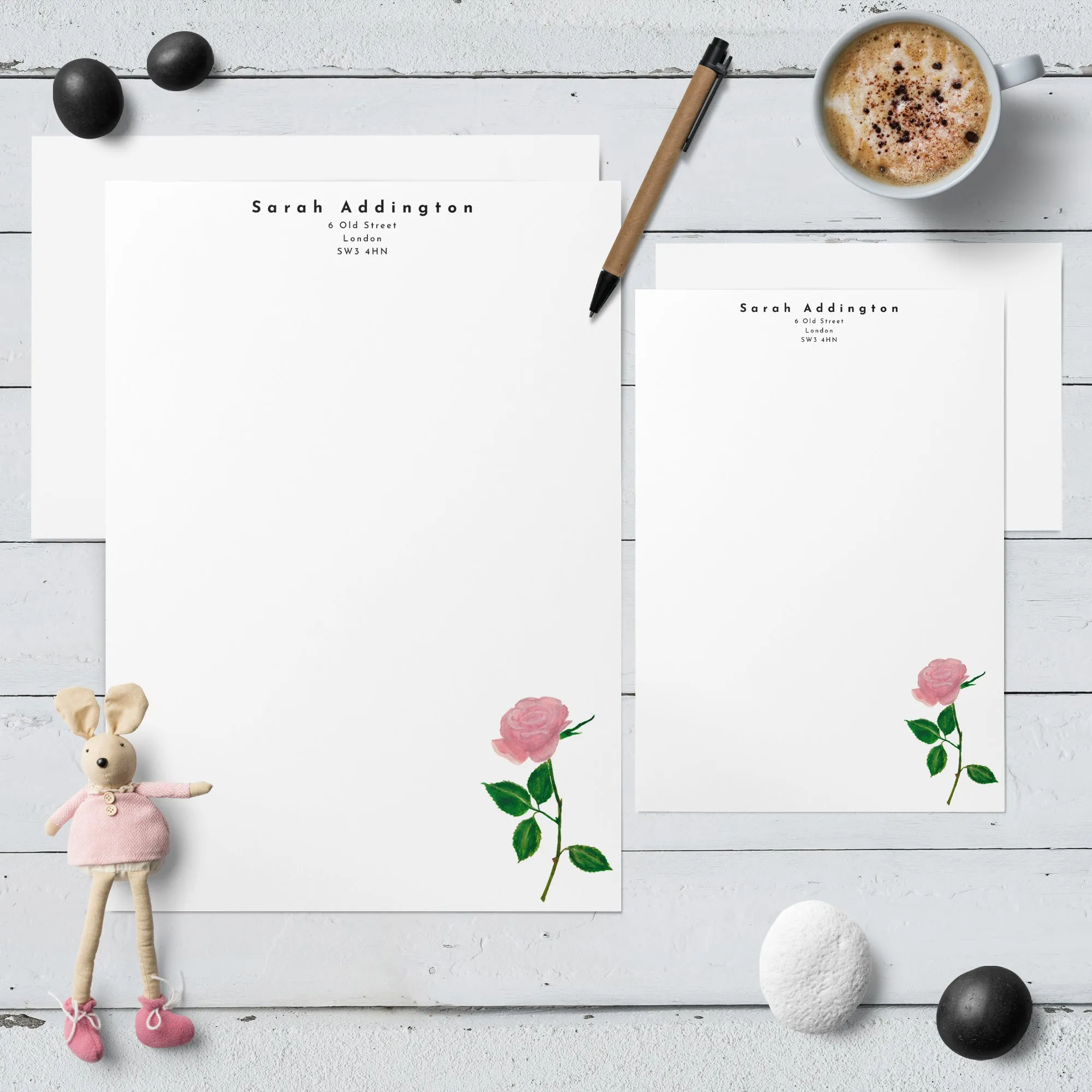 Pink Rose Letter Writing Set