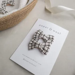 Plaid bow hair clip - pack of two *BUY ONE GET ONE FREE*