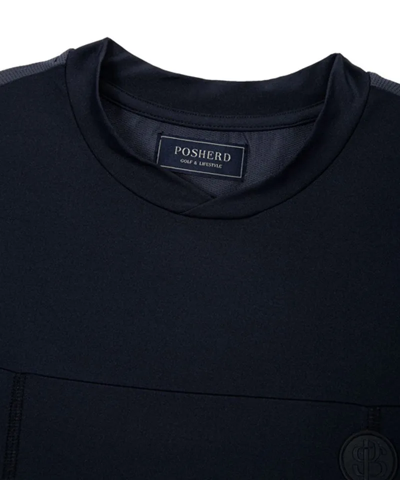 POSHERD Cool Mesh Functional Short Sleeve T-Shirt - Black