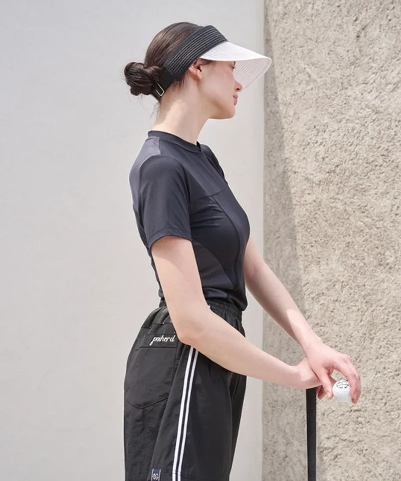 POSHERD Cool Mesh Functional Short Sleeve T-Shirt - Black