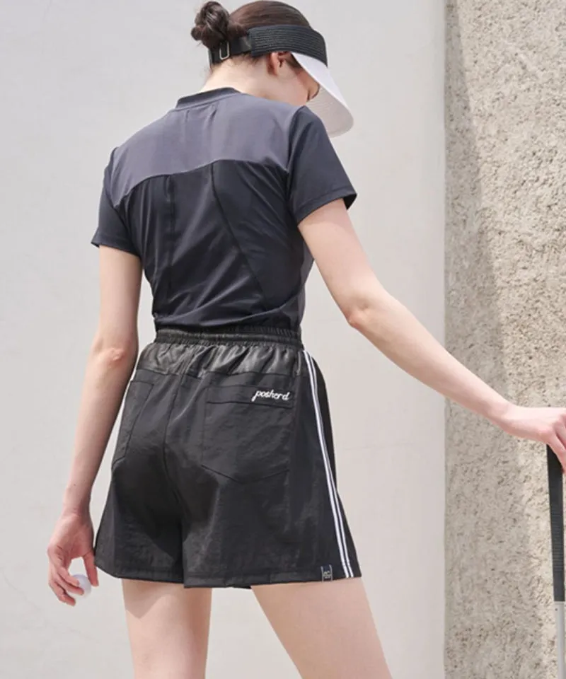 POSHERD Cool Mesh Functional Short Sleeve T-Shirt - Black