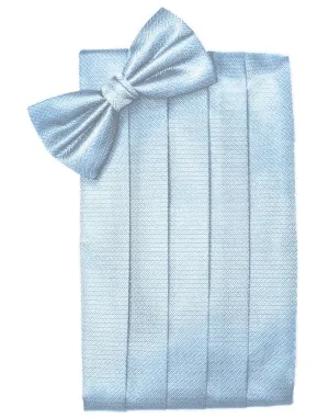 Powder Blue Herringbone Cummerbund