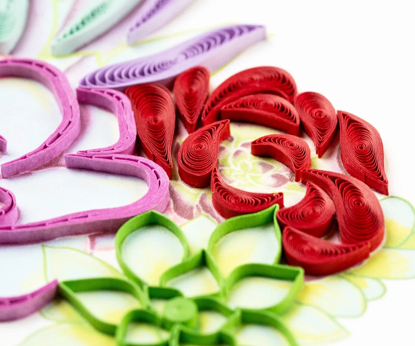 Quilled Vibrant Succulents Greeting Card