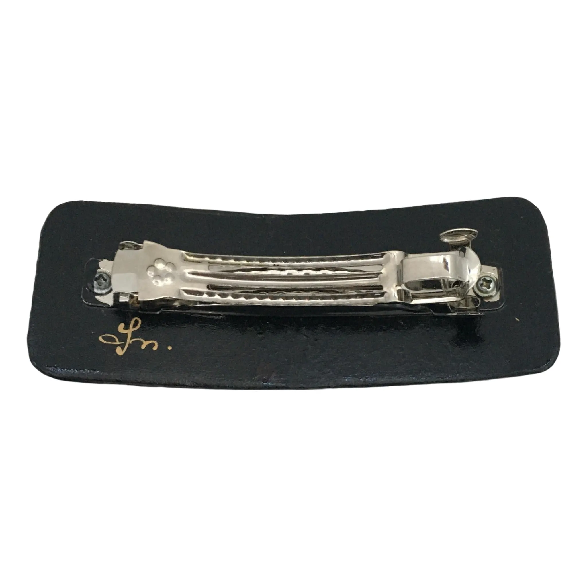Rectangular Hand Painted Hair Clip