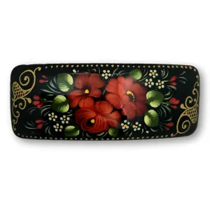 Rectangular Hand Painted Hair Clip