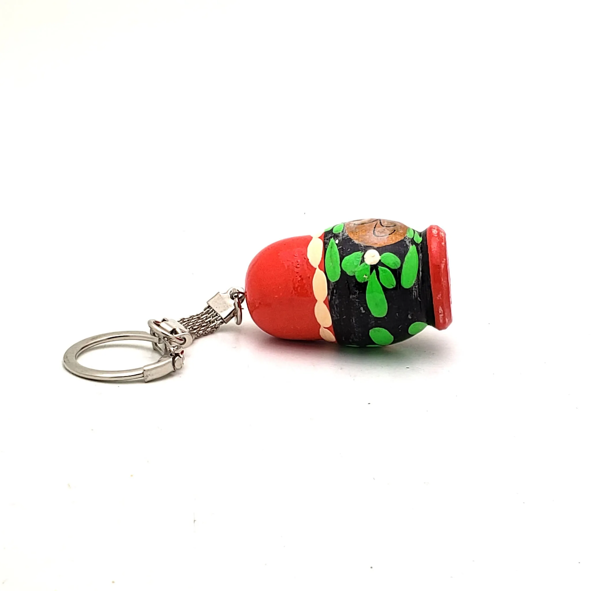 Red Blue Strawberry Nesting Doll Keychain