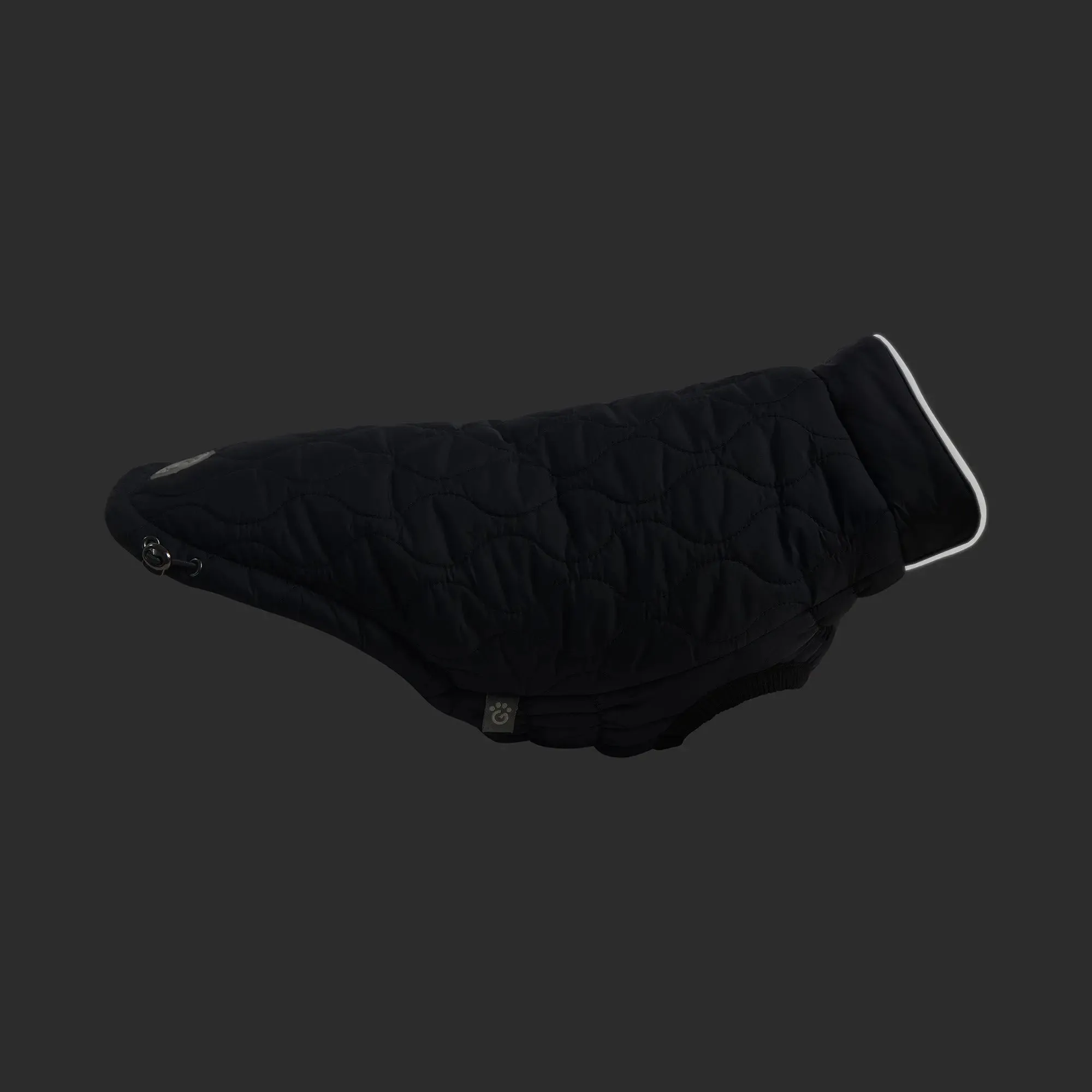 Reversible Chalet Dog Jacket | Black / Neon Aqua