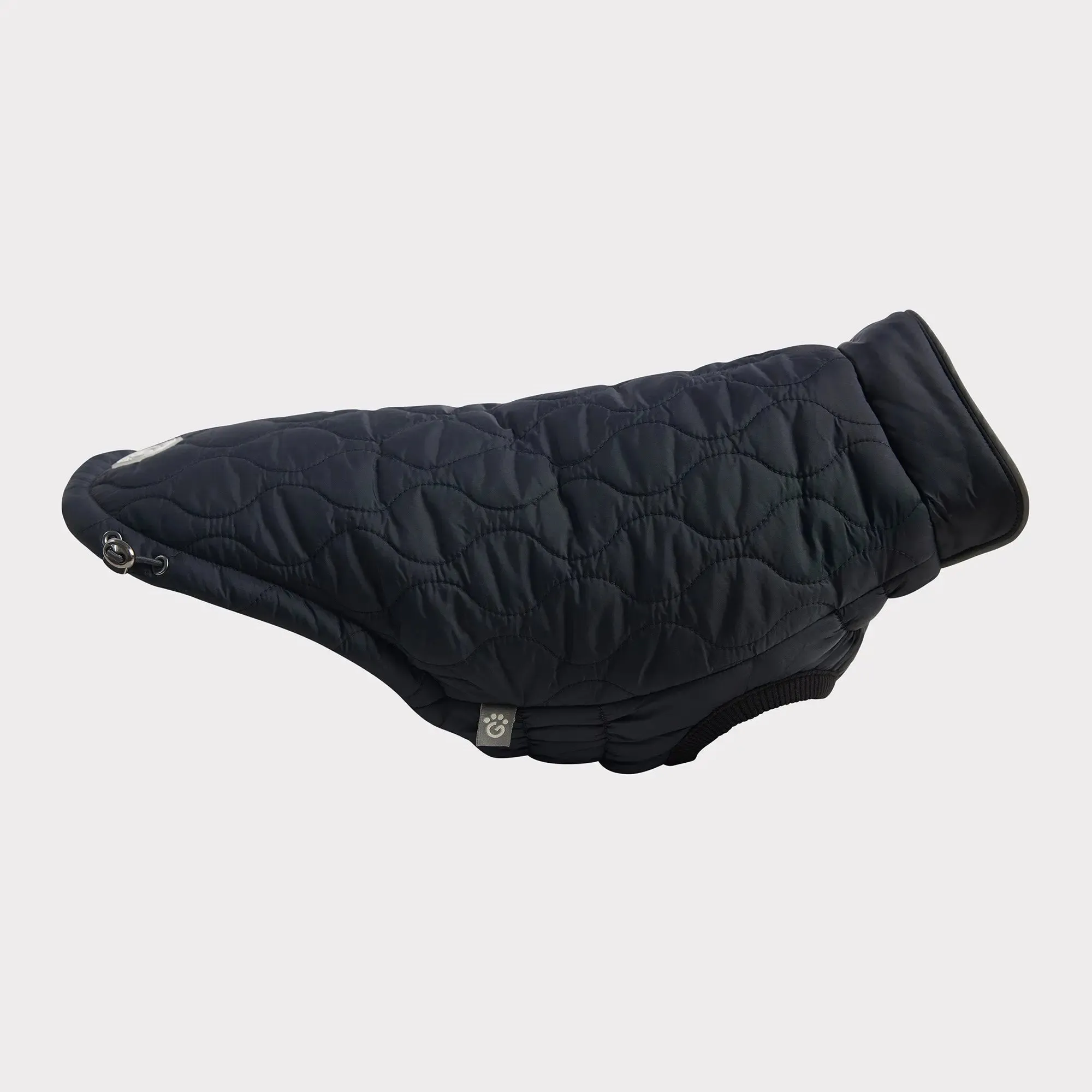 Reversible Chalet Dog Jacket | Black / Neon Aqua