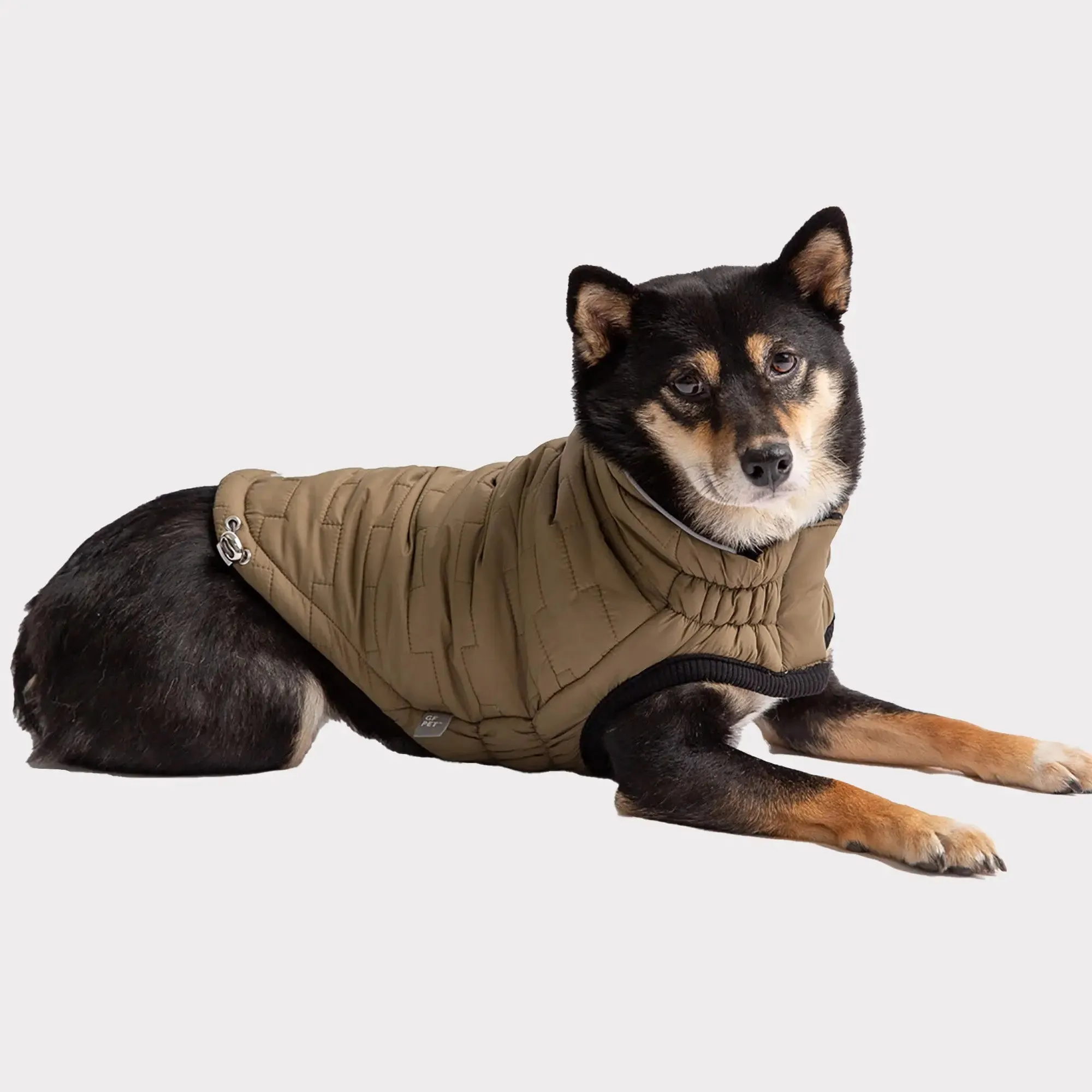 Reversible Chalet Dog Jacket | Khaki
