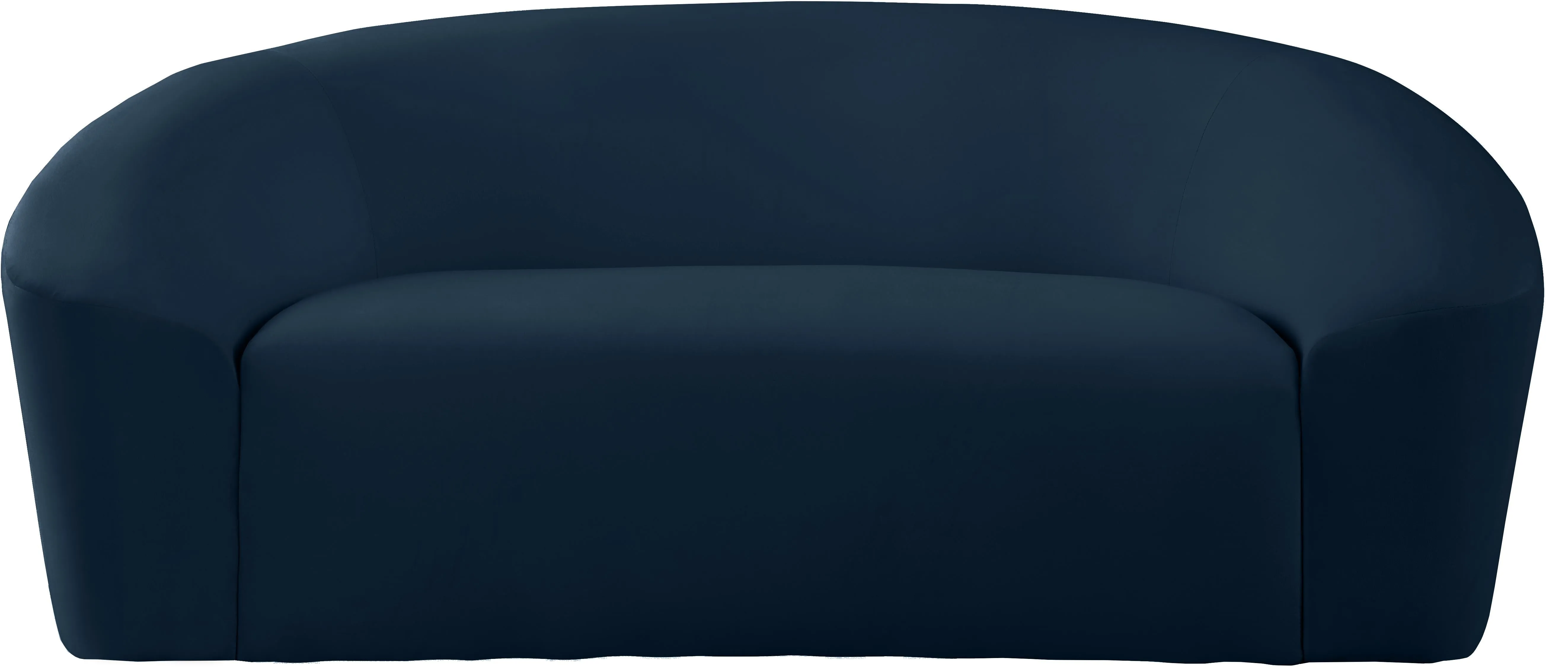 Riley Navy Velvet Loveseat