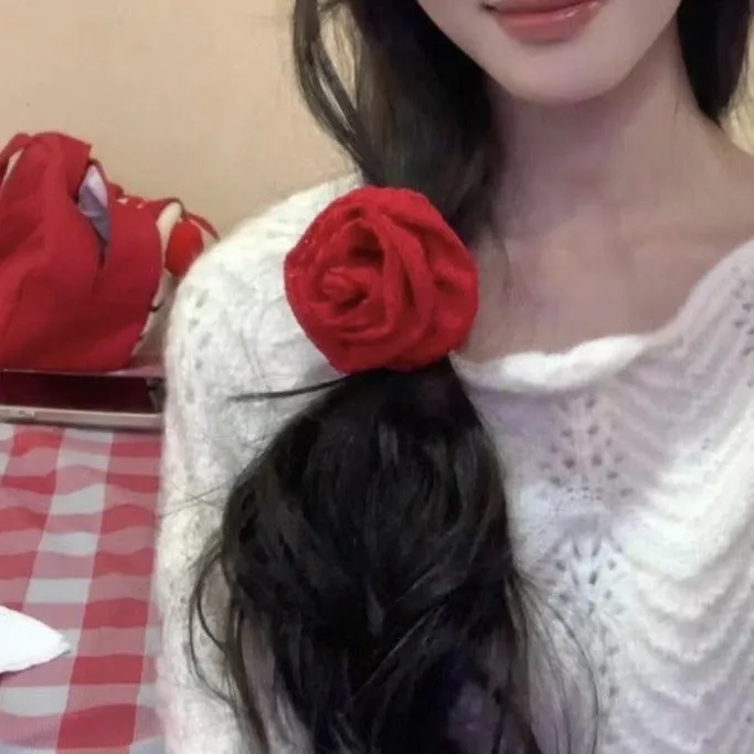 Rose Flower Scrunchie