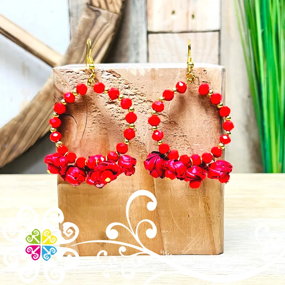 Rose Hoops - Palm Earrings