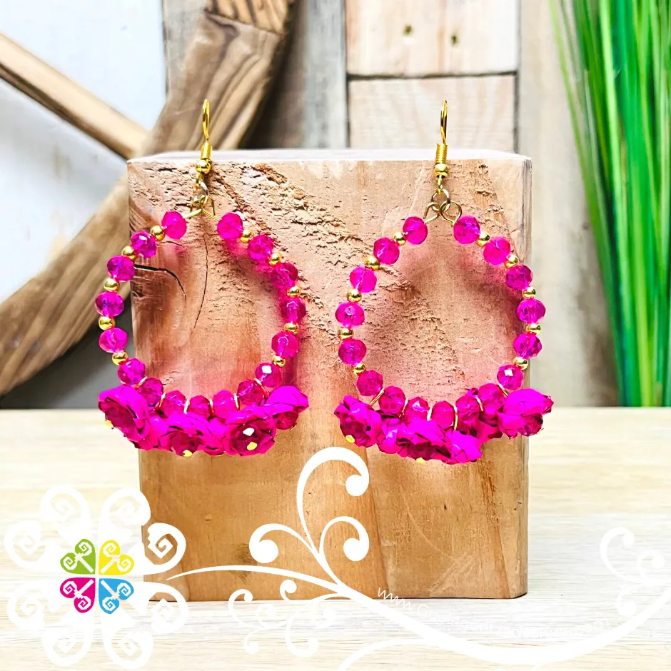 Rose Hoops - Palm Earrings