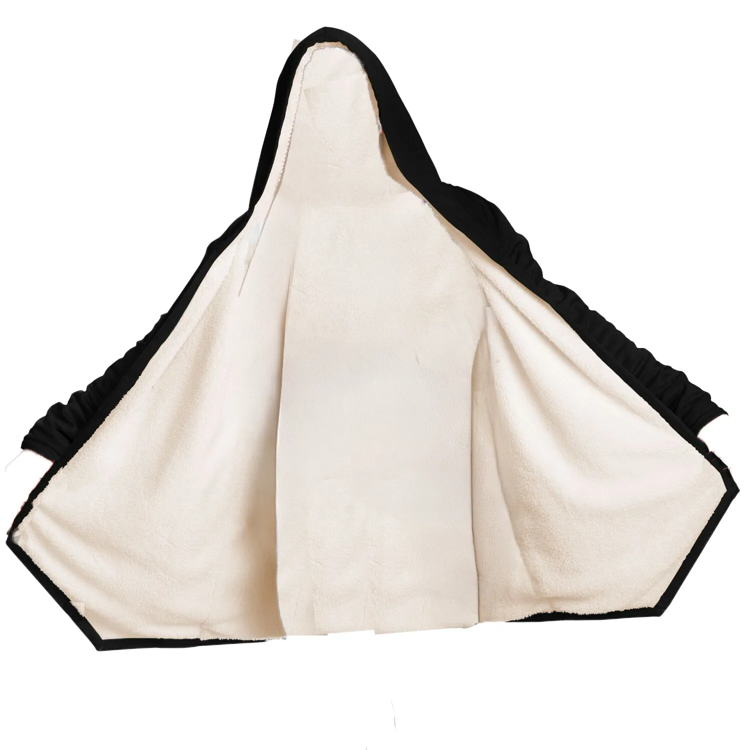 Royal Blue Cloak with Red Flowers Microfleece Cloak -Black or White Lining