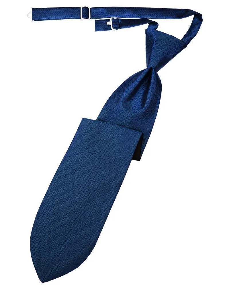 Sapphire Herringbone Necktie