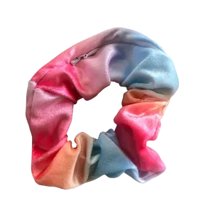 Secret Pocket Zipper Scrunchie - Ombre Velvet
