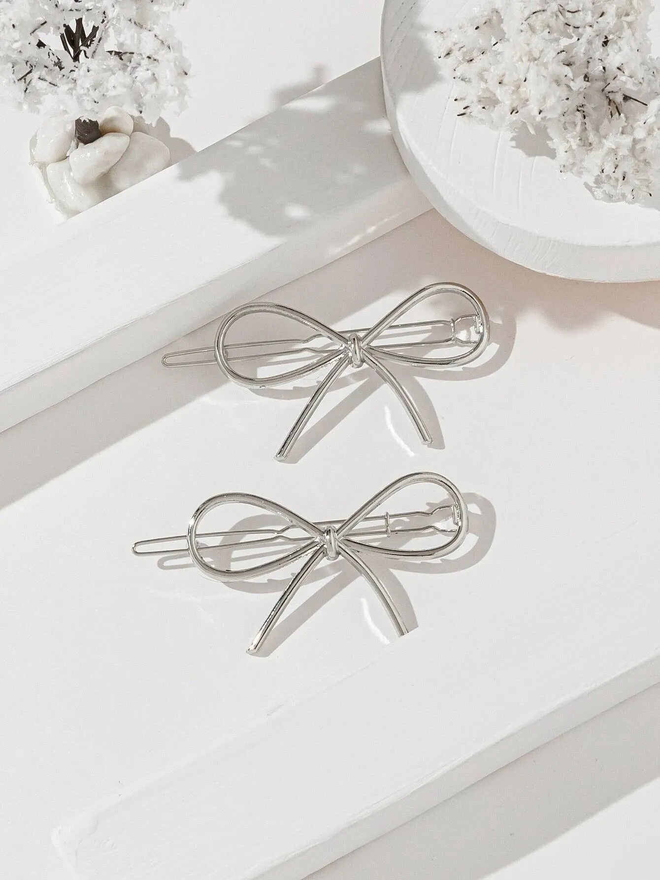 Silver Bow Clips