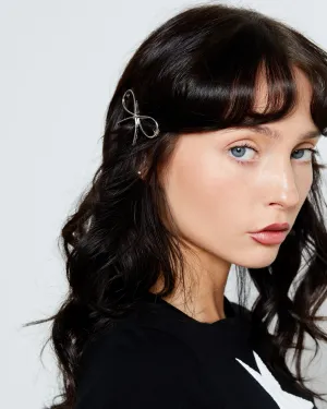 Silver Bow Clips