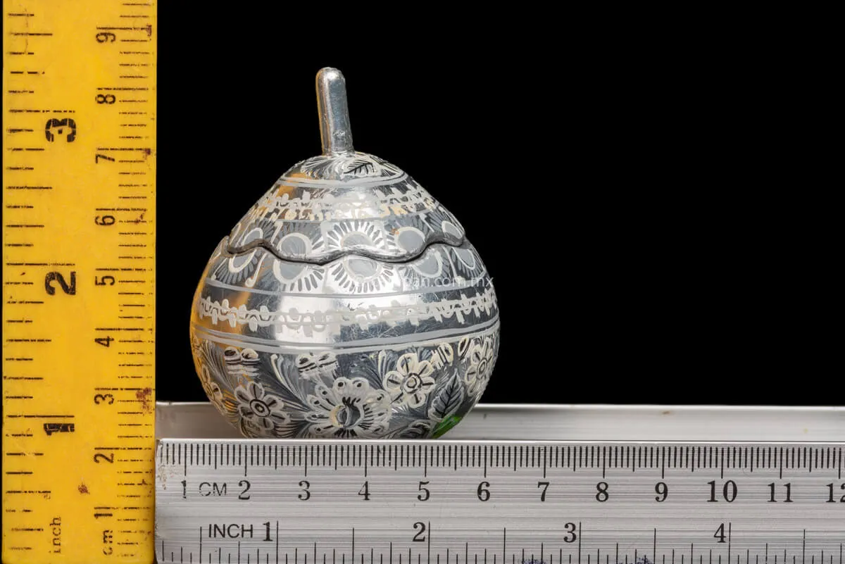Silver Outlined Gourd by Master of Folk Art Chico Coronel