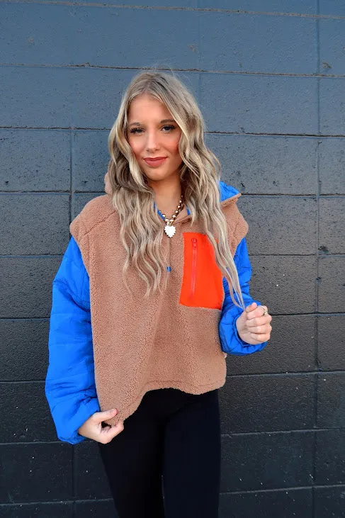 Soft Fleece Quilted Pullover