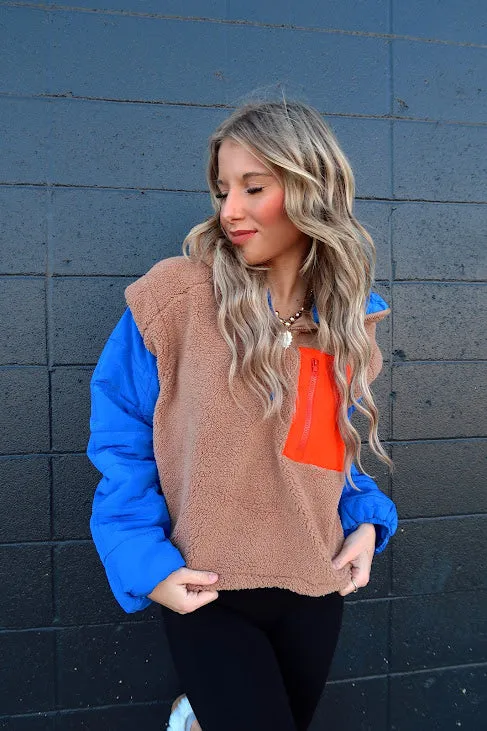 Soft Fleece Quilted Pullover