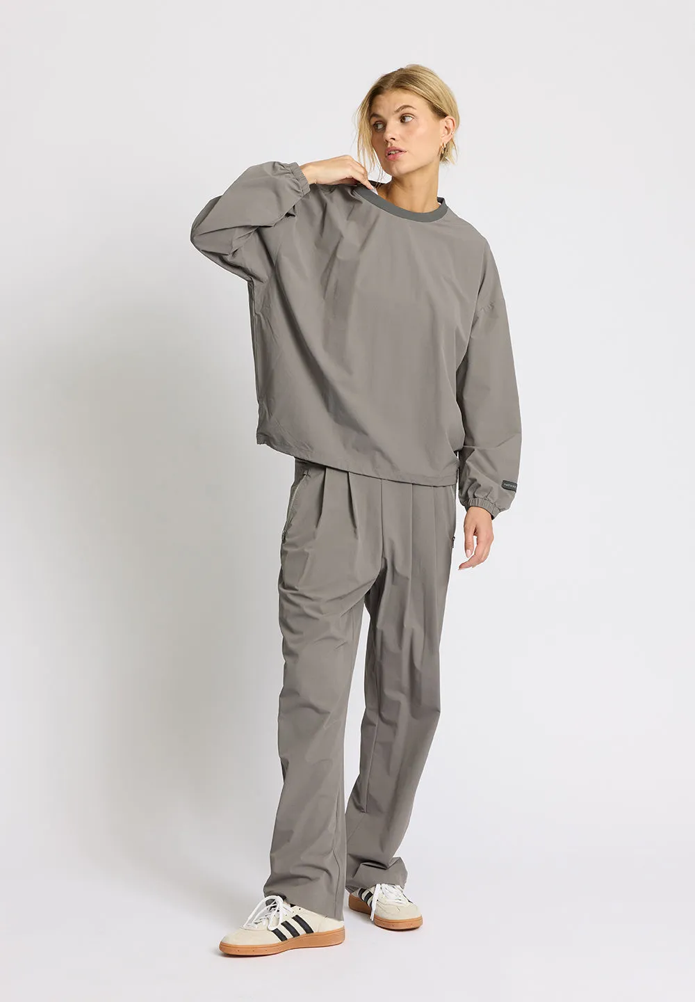 Soft Woven Track Pullover Stroll - grey thunder