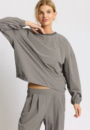 Soft Woven Track Pullover Stroll - grey thunder