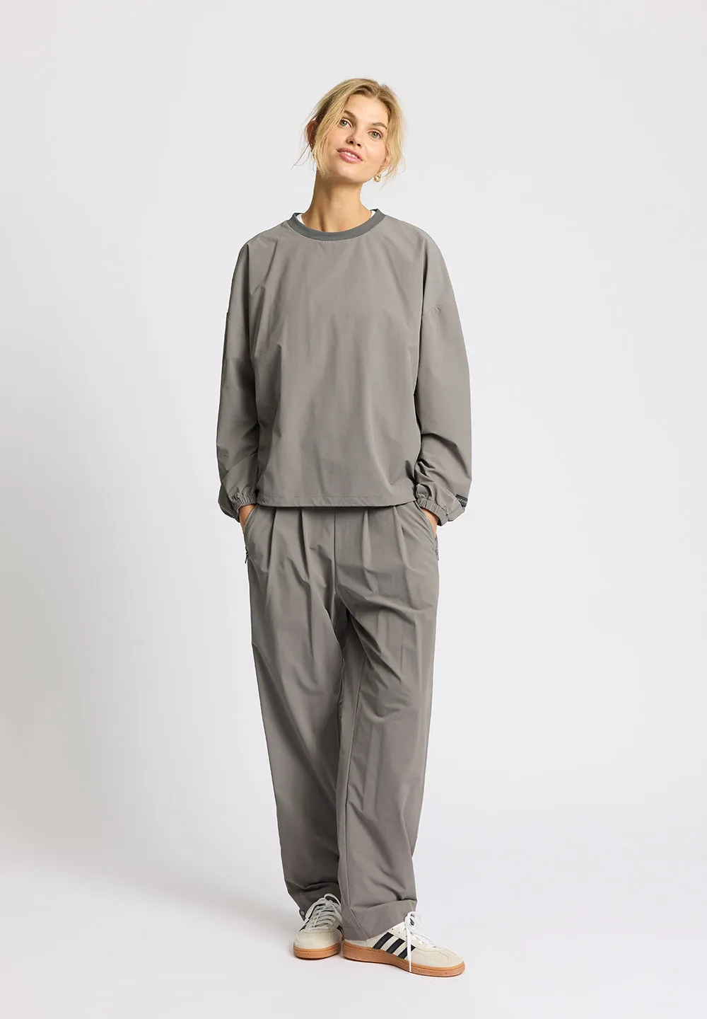 Soft Woven Track Pullover Stroll - grey thunder