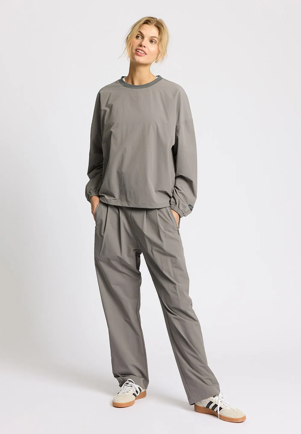 Soft Woven Track Pullover Stroll - grey thunder
