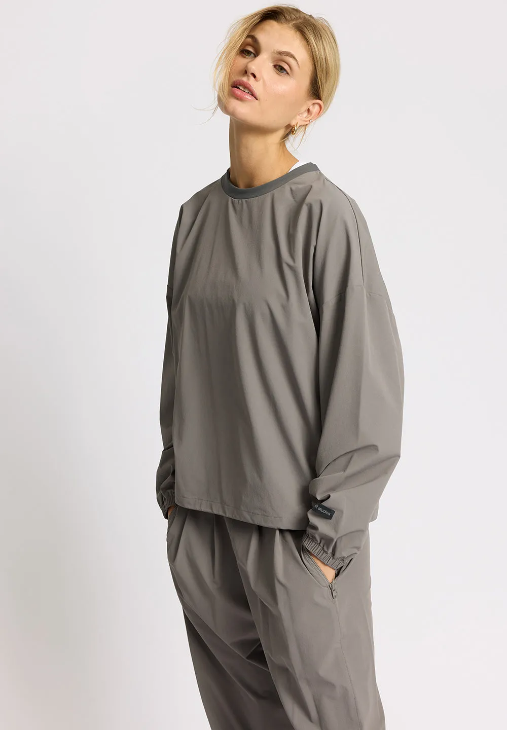 Soft Woven Track Pullover Stroll - grey thunder