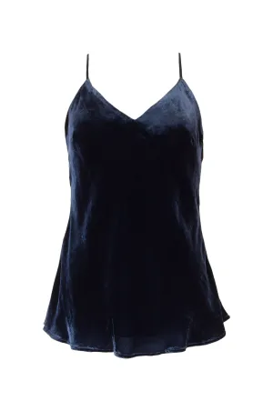 Solid Velvet Cami Navy