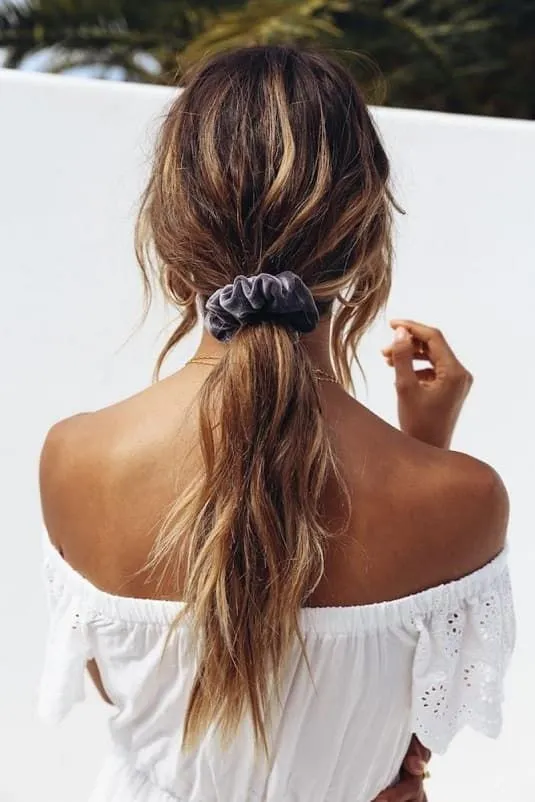 SPORT.LES Velvet Scrunchie Marigold