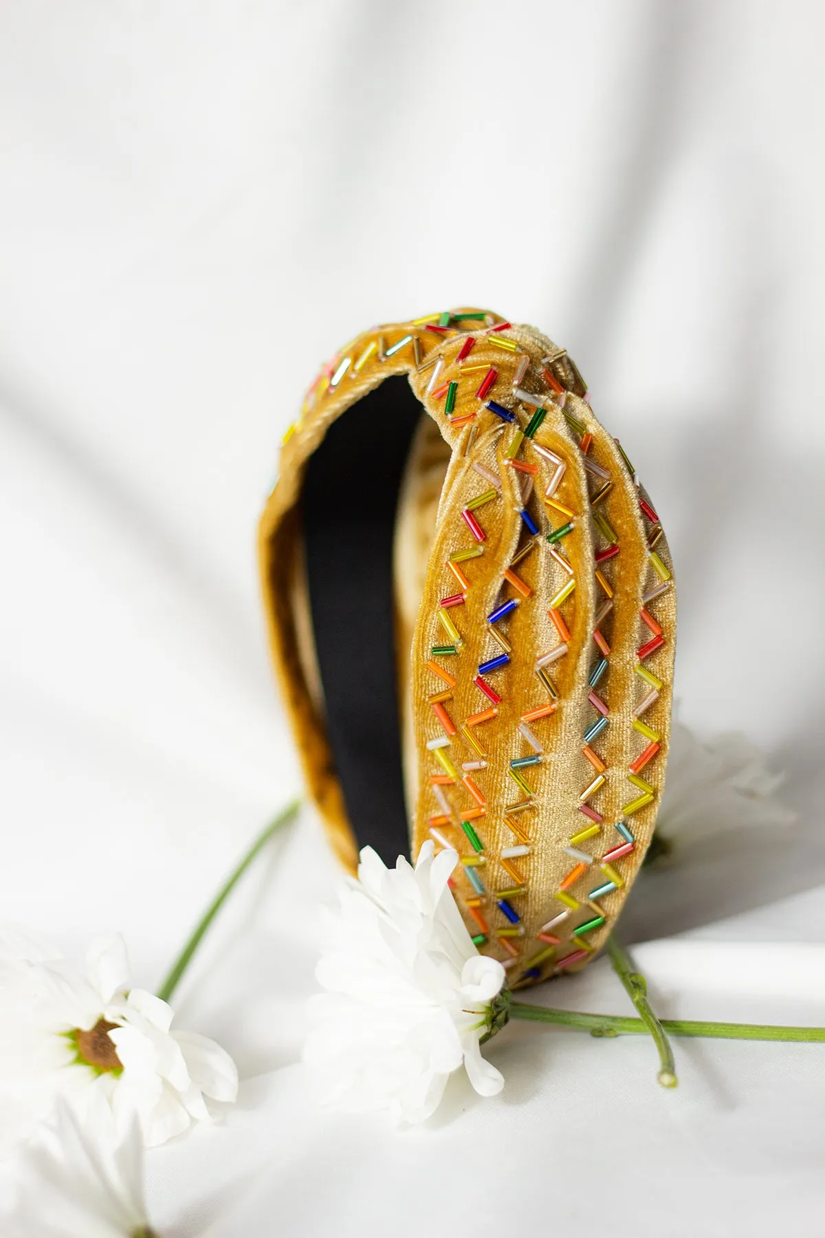 Sprinkle Beaded Twist Knot Headband