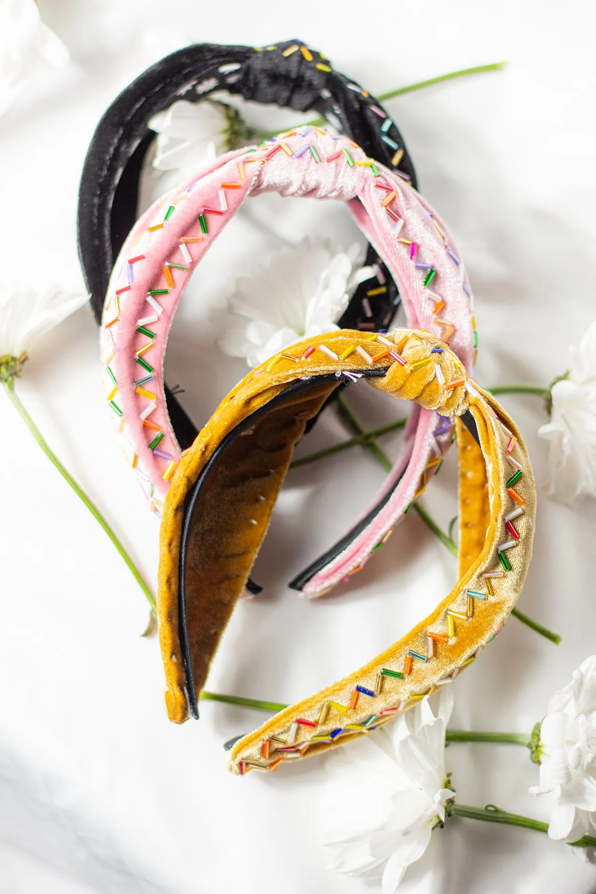 Sprinkle Beaded Twist Knot Headband