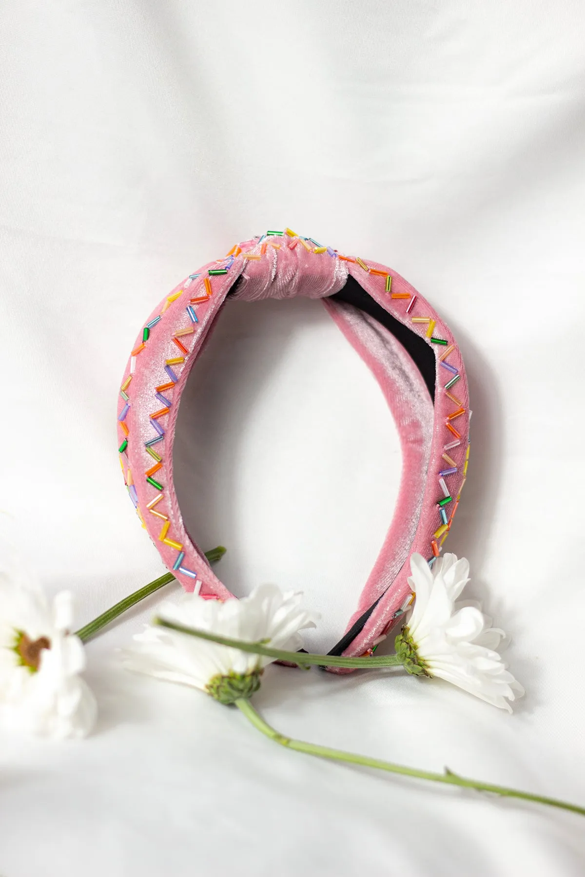 Sprinkle Beaded Twist Knot Headband
