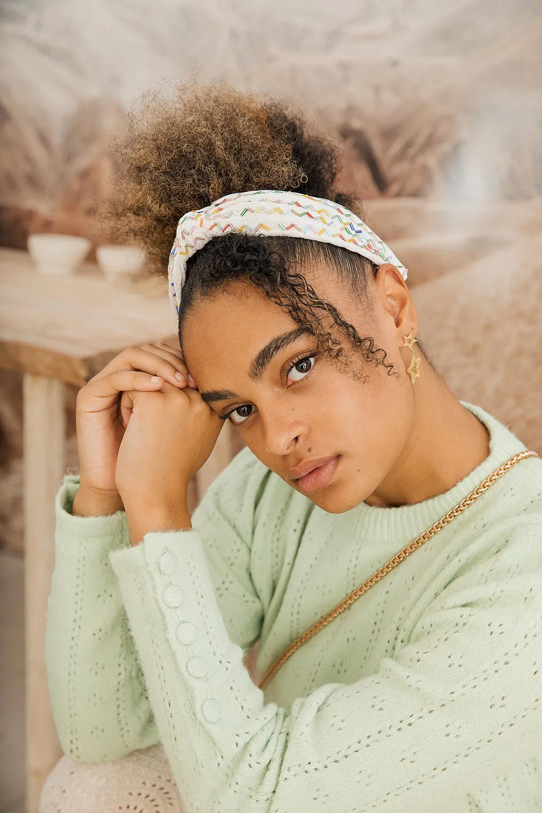Sprinkle Beaded Twist Knot Headband