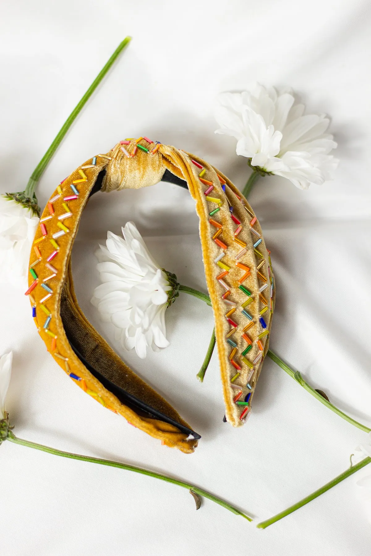 Sprinkle Beaded Twist Knot Headband