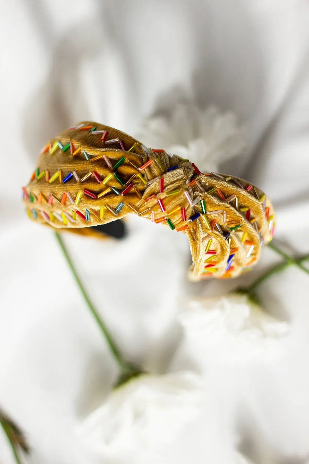 Sprinkle Beaded Twist Knot Headband