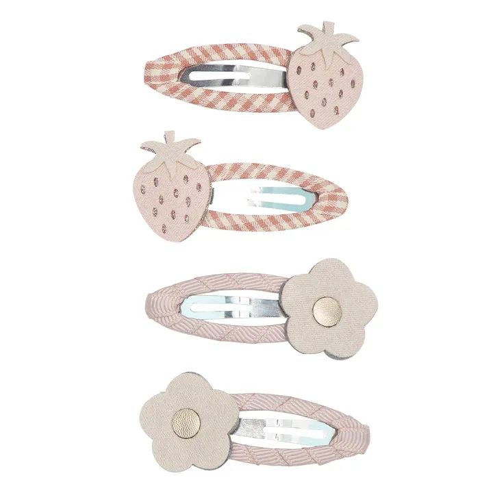 Strawberry Daisy Clip Set
