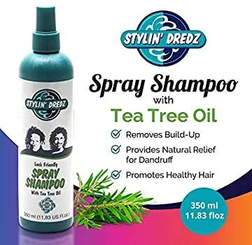 Stylin' Dredz Spray Shampoo With Tea Tree Oil for Hair Care 350ml